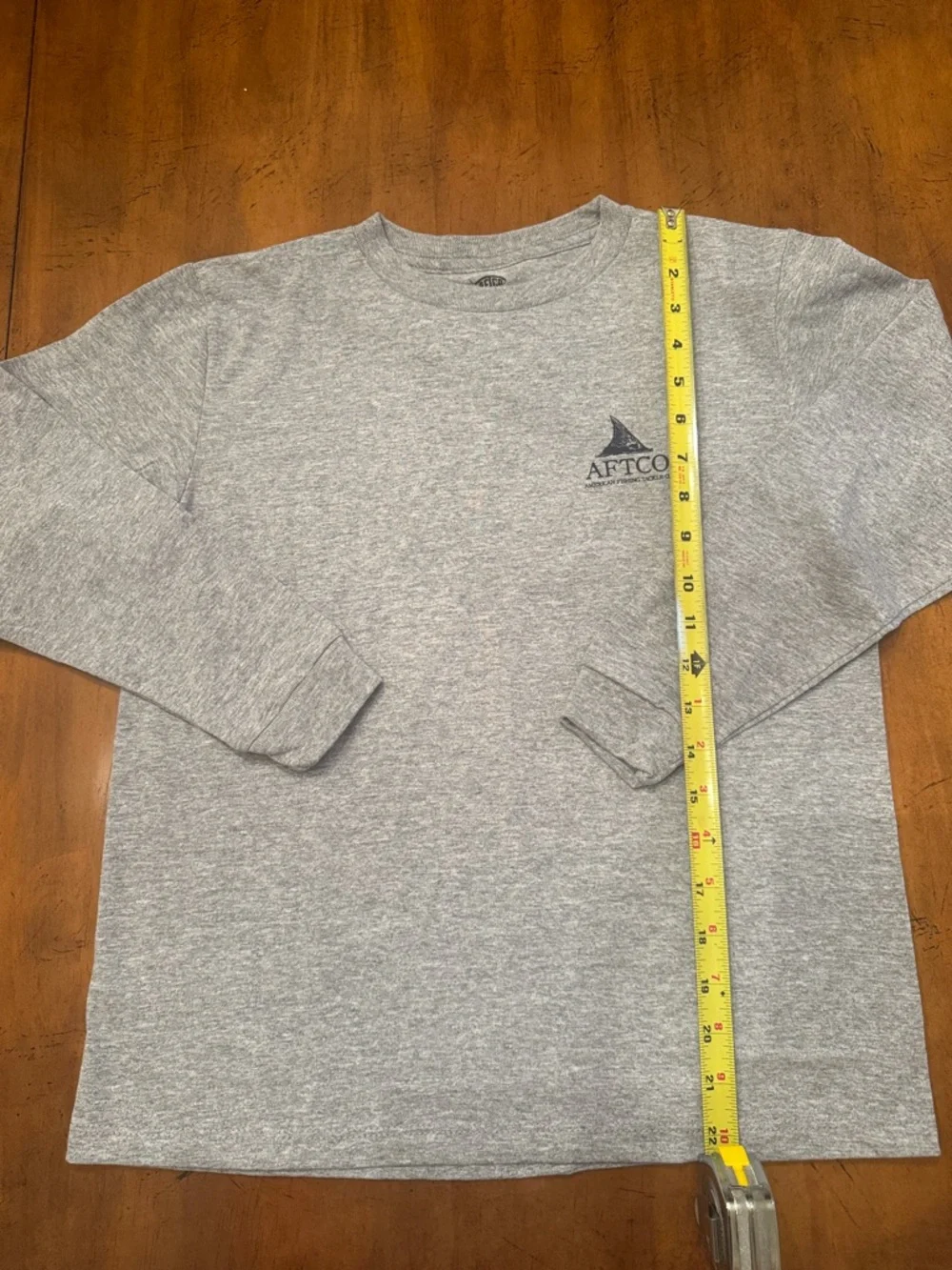 AFTCO Heather Gray Long Sleeve Crew_3